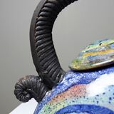 Terracotta teapot, US studio, 1950-1970 era, David Constantine White.