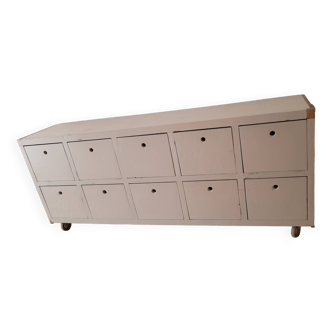 Wooden sideboard with 10 drawers