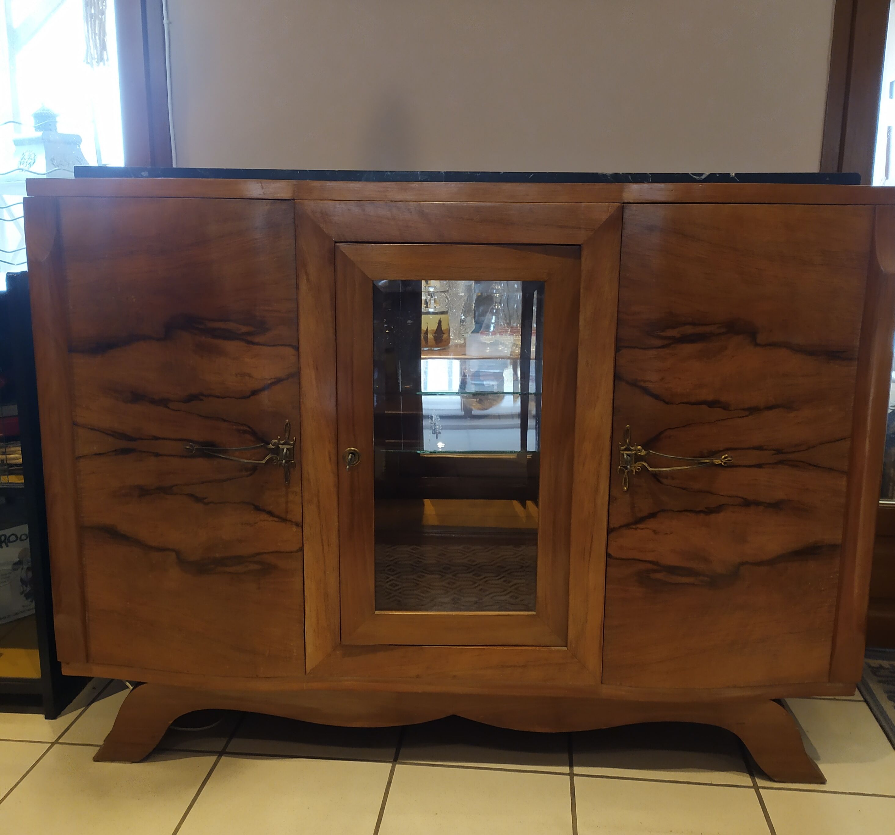 Art deco buffet on marble