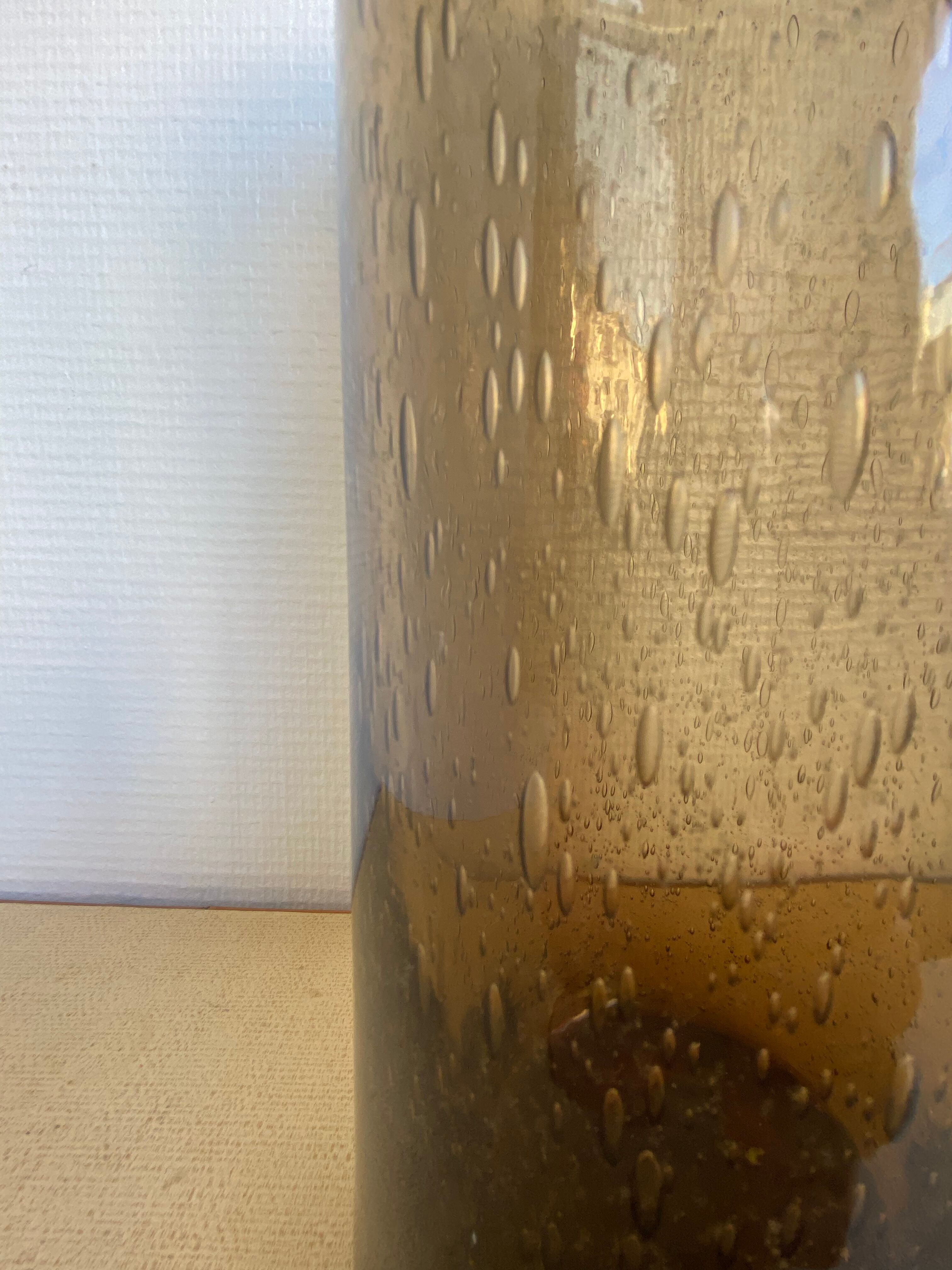 Vintage bendor bubble glass vase