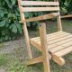 Folding wooden slatted garden chair
