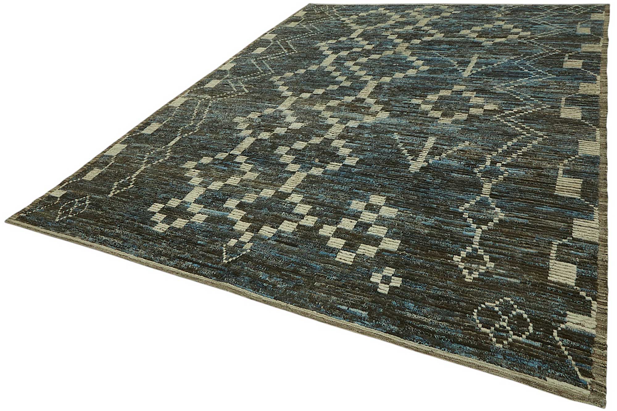 Hand-Knotted Tribal Unique 283 cm x 344 cm Brown Wool Carpet