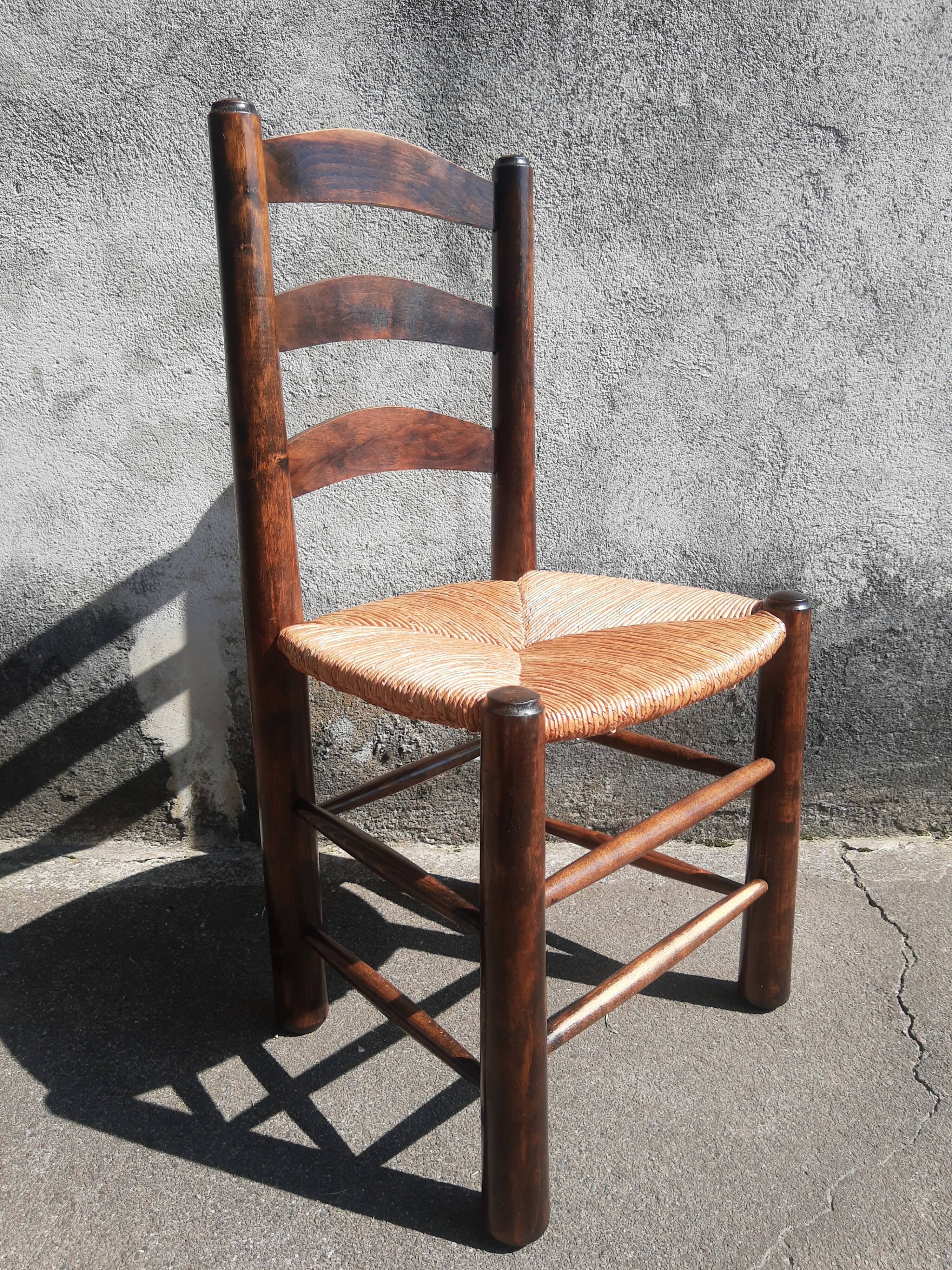 Pair of mulched brutalist chairs and wood