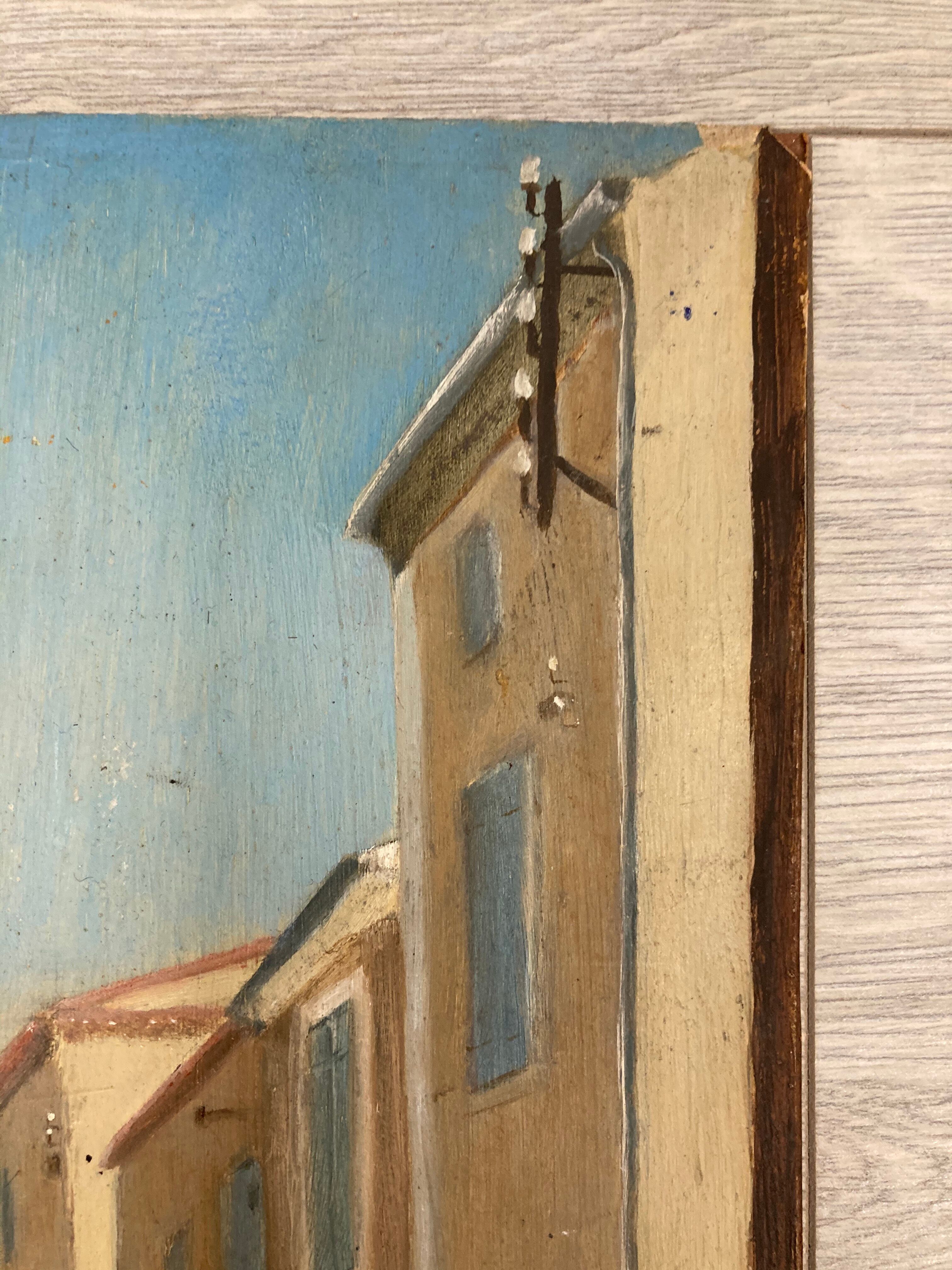 Huile sur carton vintage