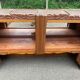 Art Deco sideboard top, low display cabinet in solid walnut and mirror, 1940.
