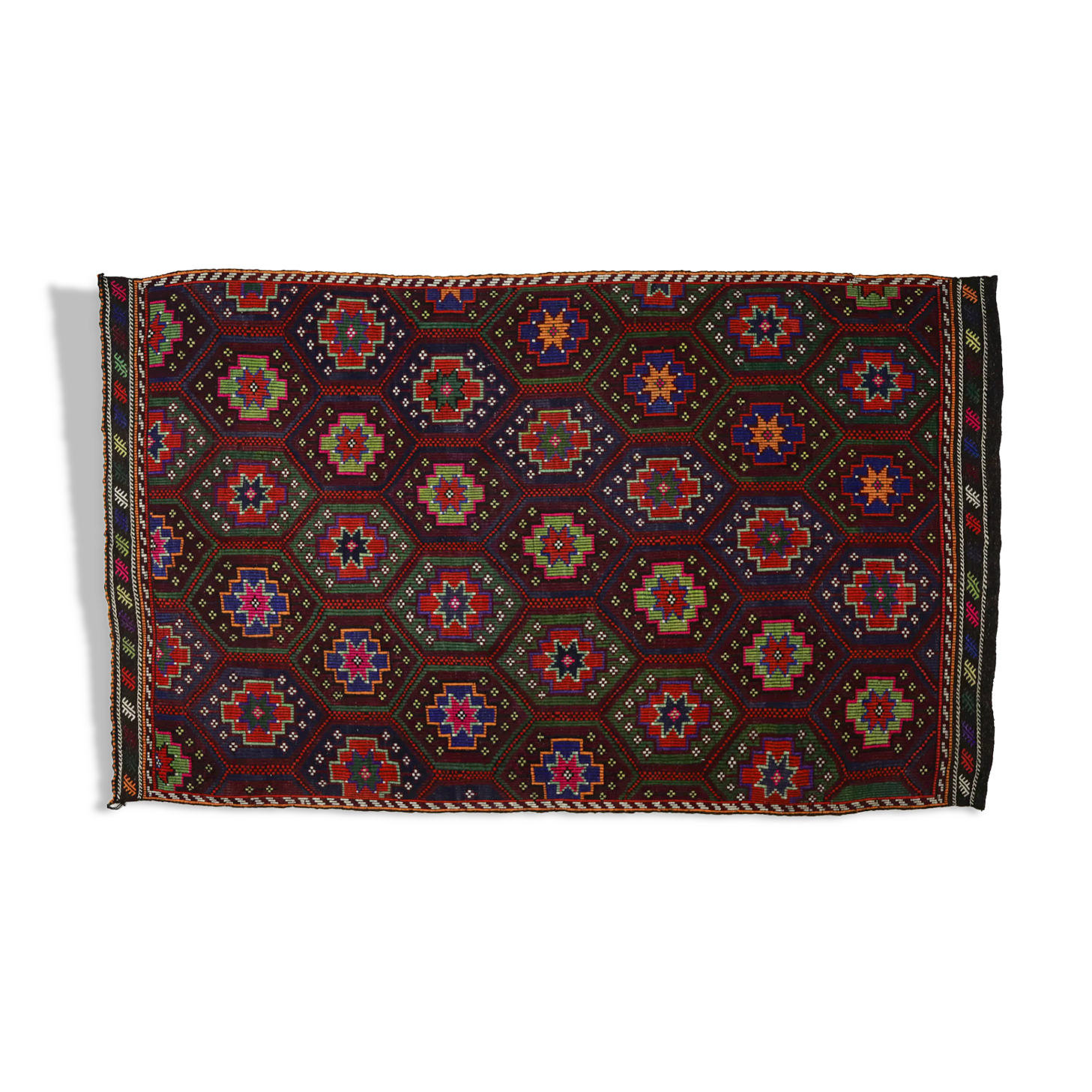 Anatolian handmade kilim rug 310 cm x 184 cm