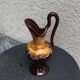 Carafe with handle, jug, vase in Vallauris style enamelled ceramic