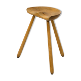 Tabouret sculptural en bois de hêtre design danois