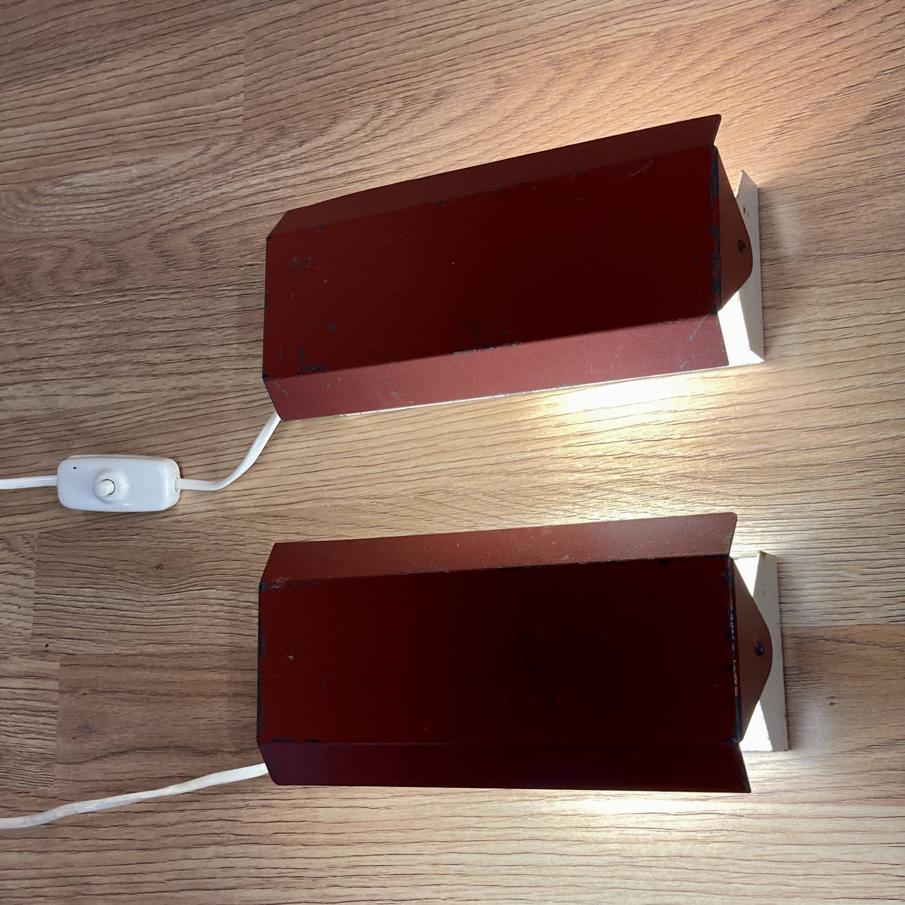 A PAIR OF MODULAR WALL LIGHTS 1950.