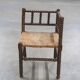 Vintage wooden coil corner chair