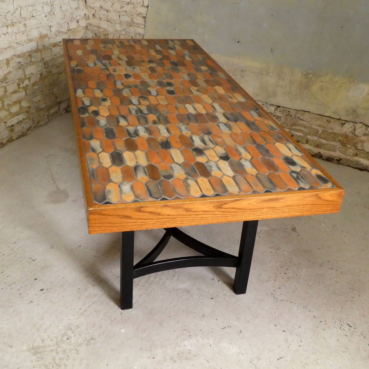 stoneware dining table, 1970