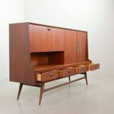 Louis van Teeffelen Vintage Design Teak Wooden High Sideboard for Webe 60s
