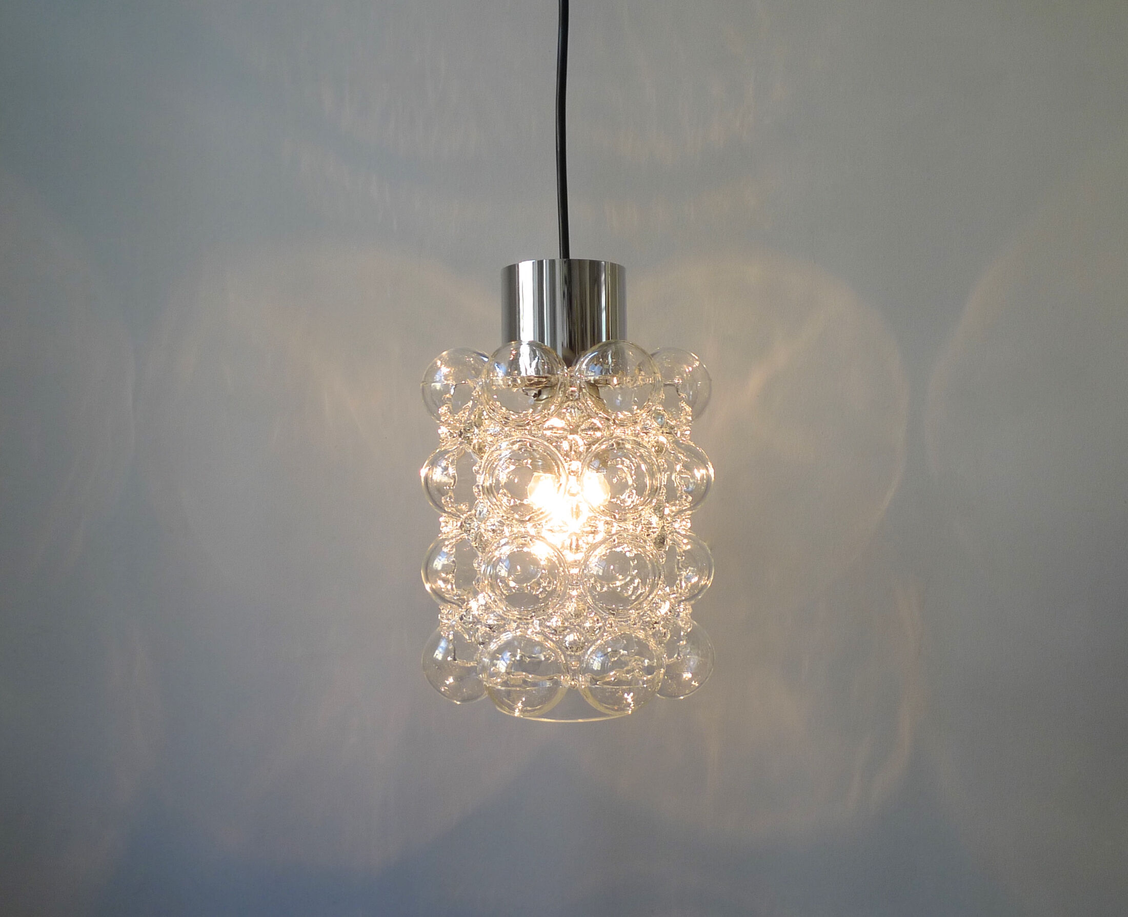 Bubble glass hanging lamp by Helena Tynell for Limburg Glashàtte, 1960s