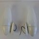 Pair of 1960s Czechoslovak Milk Glass and Bakelite Space Age Wall Sconces