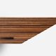 Mid-century teak mirror with shelve by De Coene, Belgium ca. 1960