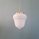 Art Deco suspension in pressed white glass, 1920s-30s.