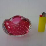 Pink Sommerso Murano Glass Ashtray, Italy, 1960s