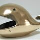 Zoomorphic ashtray massive brass whale 70s