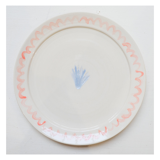 Red artisanal shellfish plate
