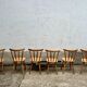 Set of 6 vintage bistro chairs - Warm stained wood