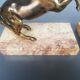 Pair of art deco bookends in bronze and marble
