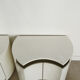 Simon Gavina Italian white lacquered wood  nigthstands, 1970s