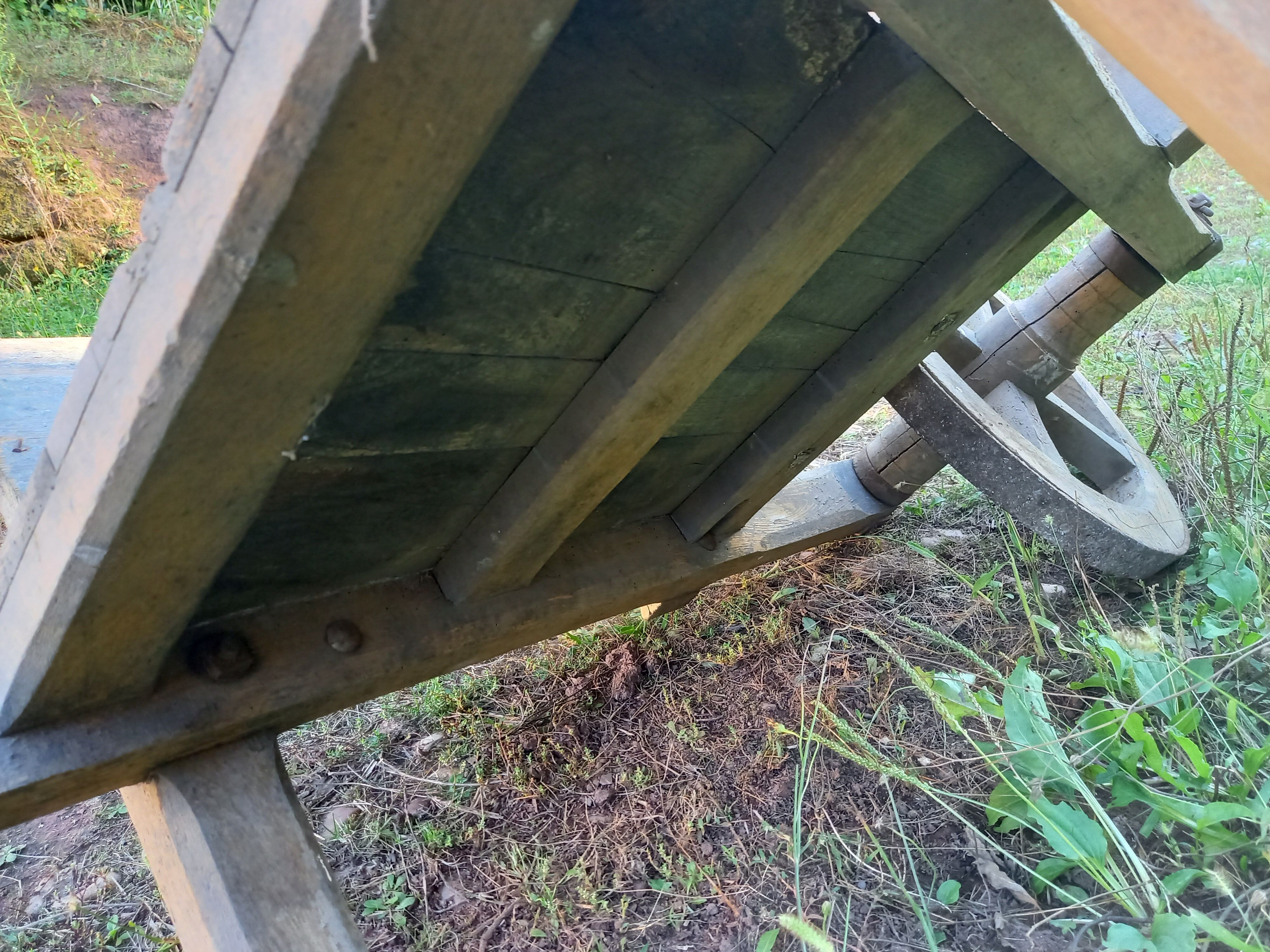 Wheelbarrow raw wood