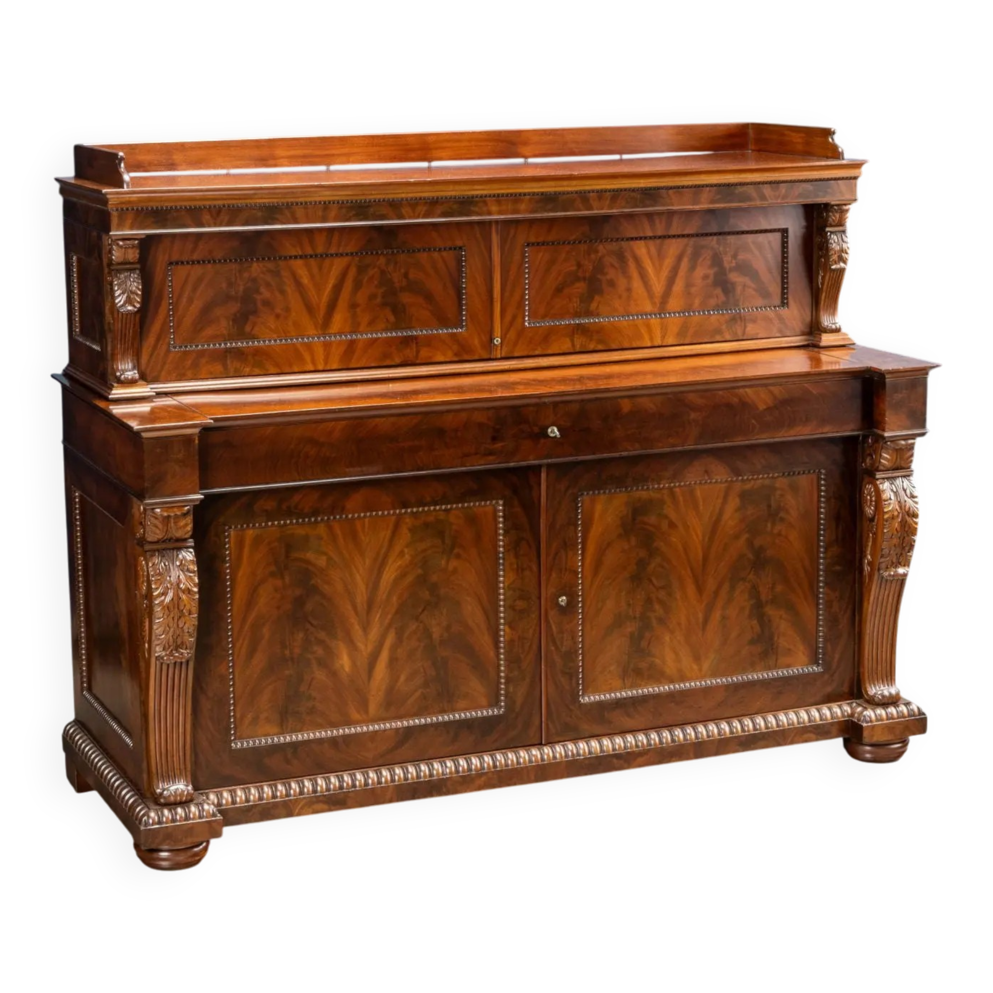 Writing desk in mahogany, Italy, 19th century