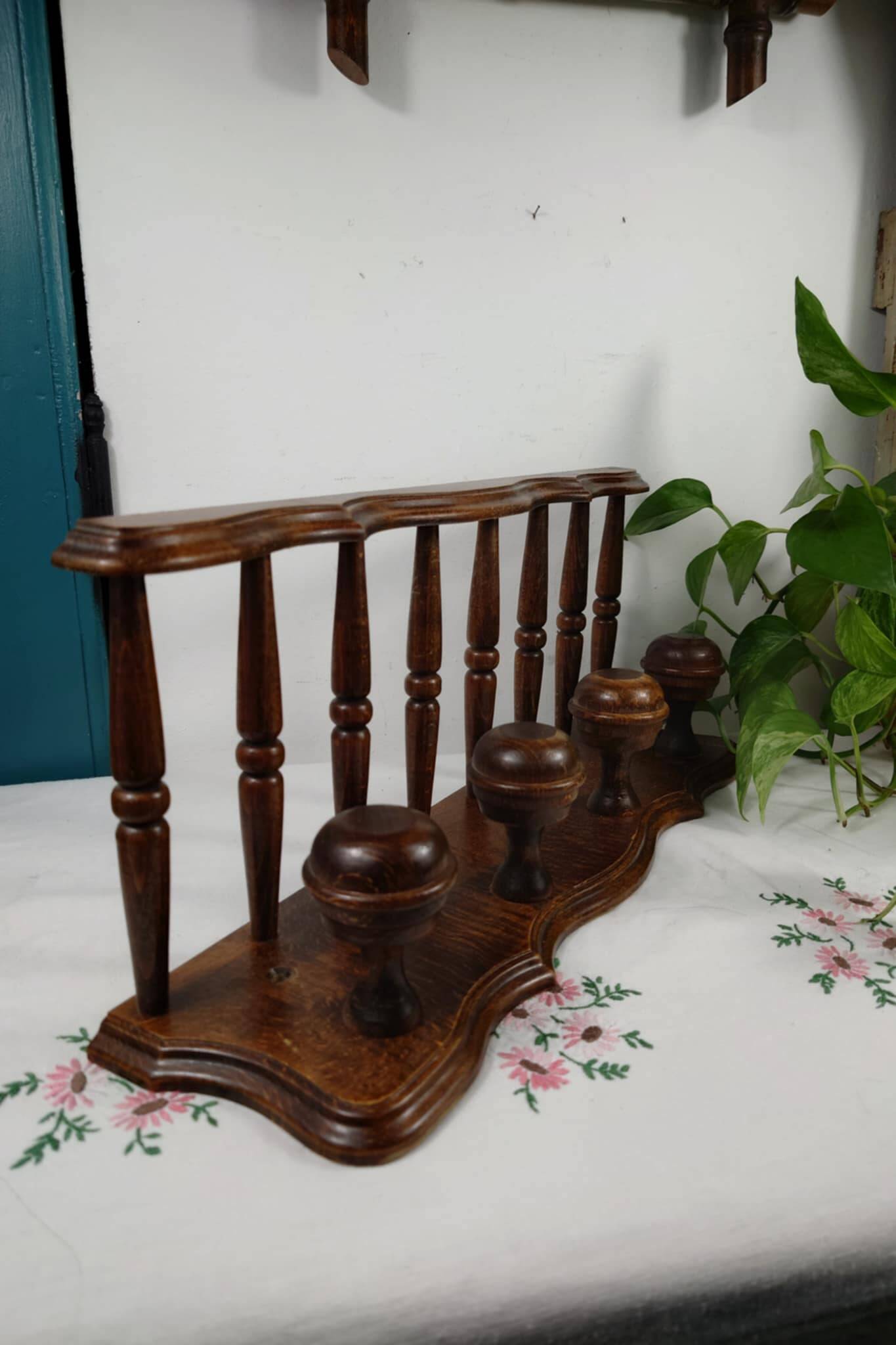 Wooden wall hook with hat shelf