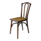 Chaise bistrot  Thonet N°118 pieds compas 1895, cannée