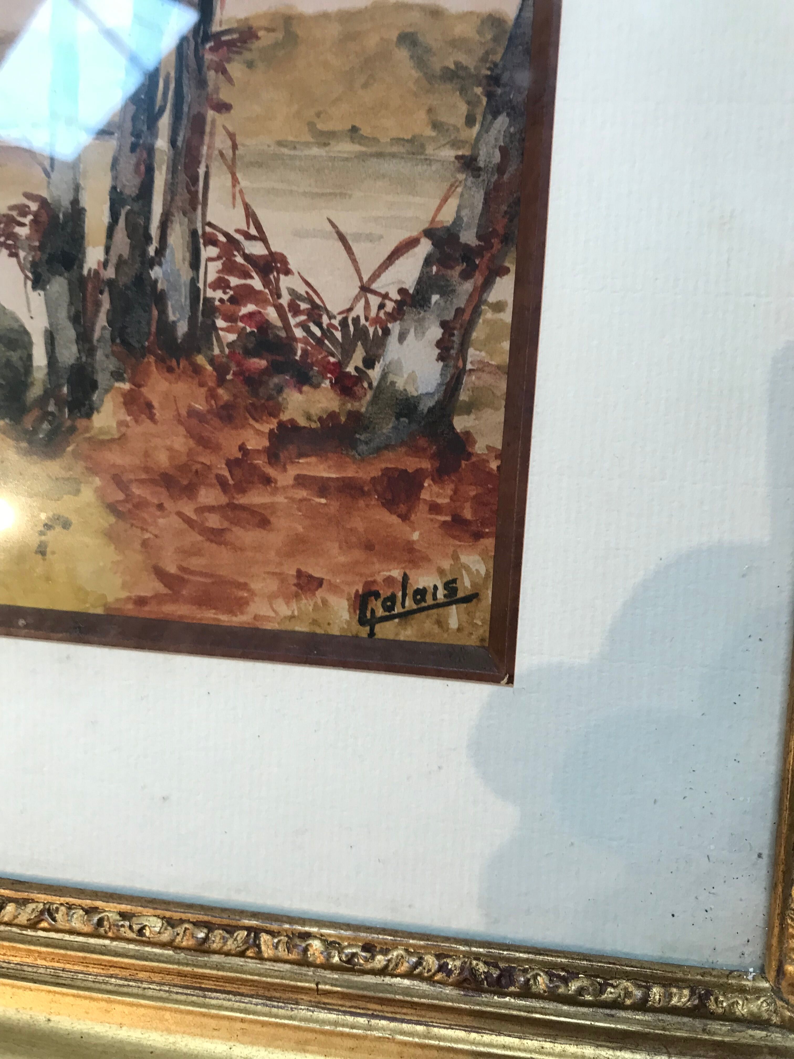 Framed painting by Galais