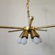 Rare Midcentury Brass Chandelier, 1970s