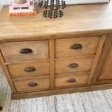 XXL solid oak counter sideboard