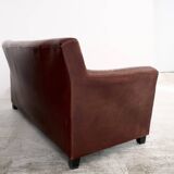 Oxblood leather sofa DeSede DS-72b
