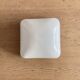 Square wall and ceiling light in white opaline glass, 1960-1970