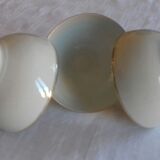 Set of 6 porcelain bowls from the 19th century, off-white.