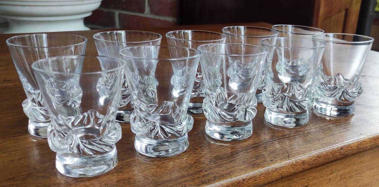 Series 10 crystal glasses Daum France model Sorcy