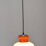 Orange opaline pendant light, 1960s-70s