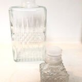 Moulded glass whisky decanter, 1970