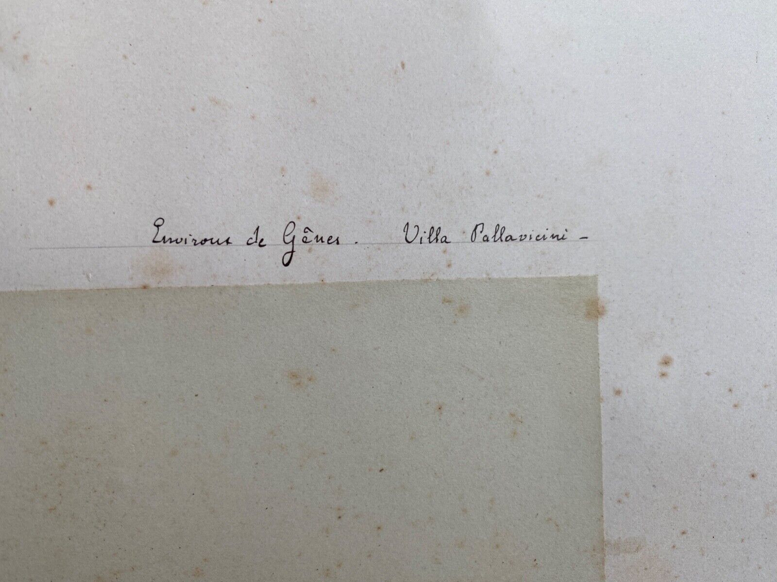 Photo around Genoa Villa Pallavicini XIXe Albumine