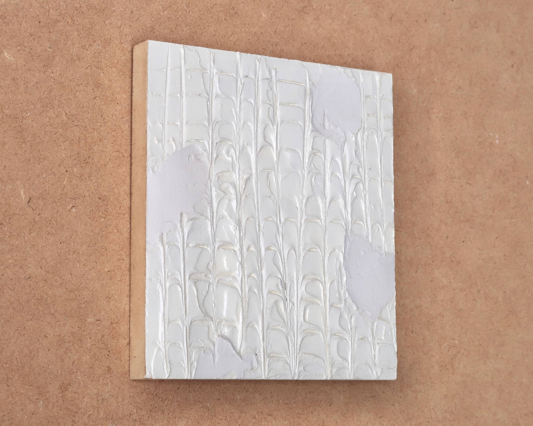 Tableau minimaliste texturé blanc de Vincent Dufresne