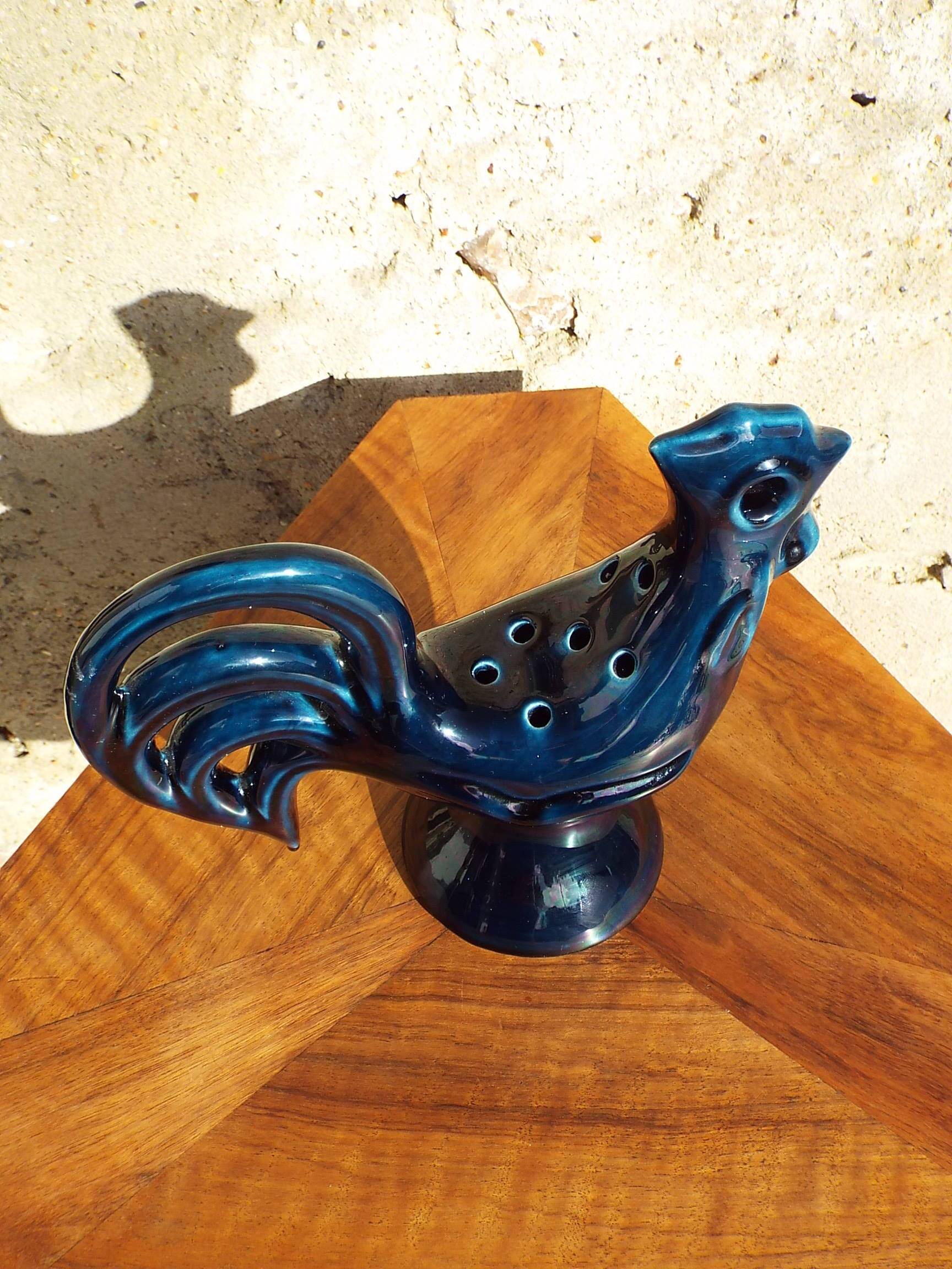 Ceramic rooster vase