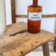 Old wooden painter's stool
