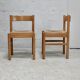 Pair of straw chairs. France, circa 1960