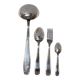 37-piece cutlery set in silver metal with Art Deco decor in box