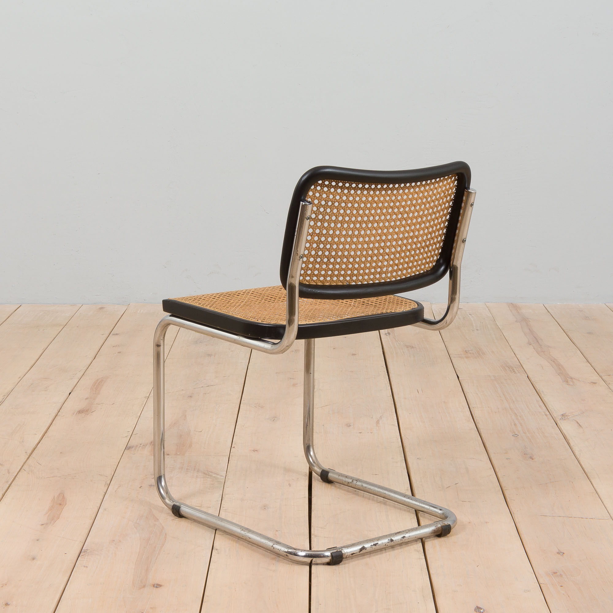 Early production black Cesca chair by Marcel Breuer, Italy 1960s