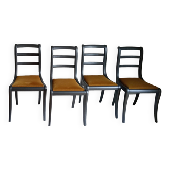 4 chaises assises velours