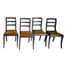 4 velvet seated chairs