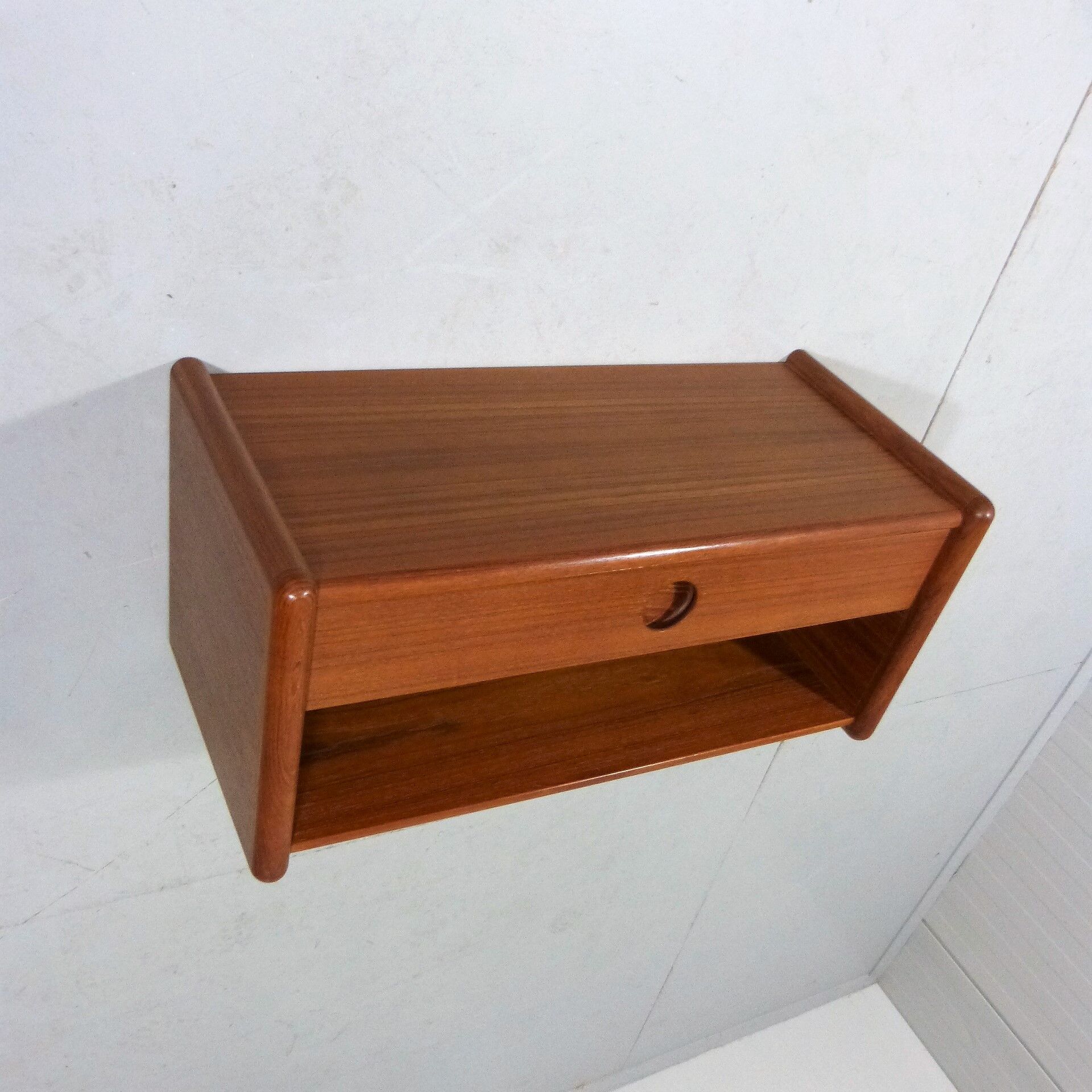 Danish teak wall console with drawer 1960's
