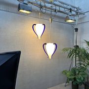 2x vintage 'Venexiana' pendant lamp – Barovier & Toso – Murano